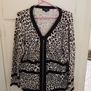 Rhinestone dressy black and white bling jacket